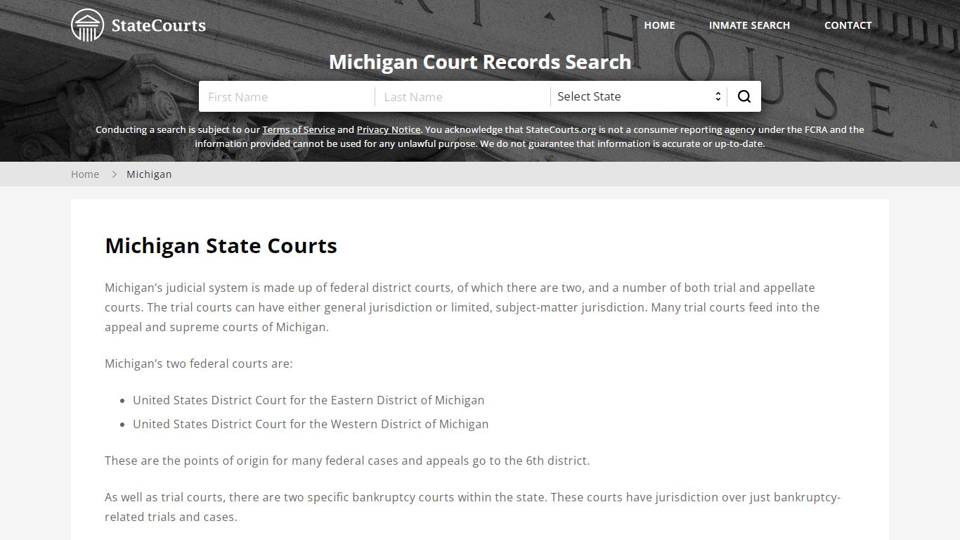 Michigan Court Records - MI State Courts
